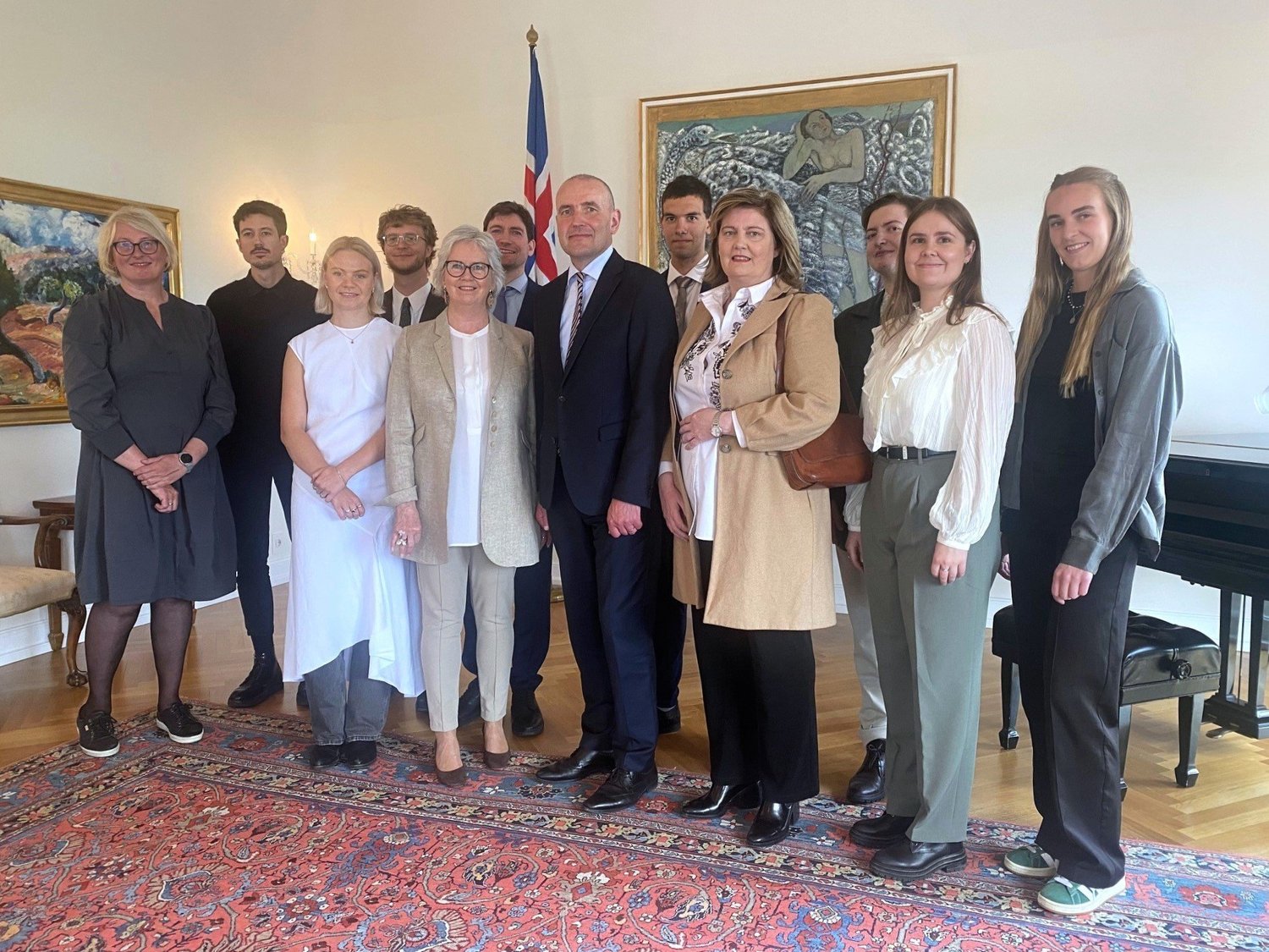 Leifur Eiríksson Foundation scholars visiting Bessastaðir, 2024